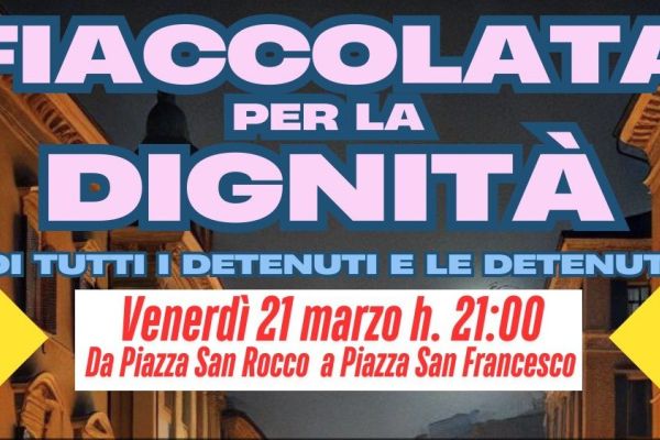 Una fiaccolata per protestare contro il trasferimento dei giovani adulti dei carceri minorili alla Dozza